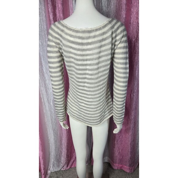 Isaac Mizrahi for Target Alpaca Blend Gray Stripe Sweater Size Medium - Picture 7 of 11
